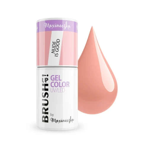 Nude Is Good Lakier hybrydowy do paznokci Color Gel UV LED 5g Brushup! by Maxineczka 