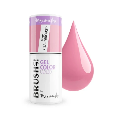 Pink Heartbreaker Lakier hybrydowy do paznokci Color Gel UV LED 5g Brushup! by Maxineczka 