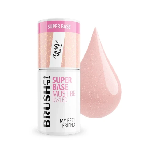 Sparkle Nude Baza hybrydowa do paznokci Super Base Must Be 5g Brushup!