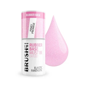 Elastic Fantastic Pinky Promise Baza hybrydowa do paznokci Rubber Base Must Be 5g Brushup! 