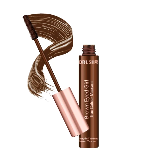 Brown Eyed Girl Tusz do rzęs, wydłużająco-pogrubiający, brązowy, Volume&length mascara brown, 10g BRUSH UP!